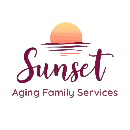 Sunset Aging Family Services logo design.